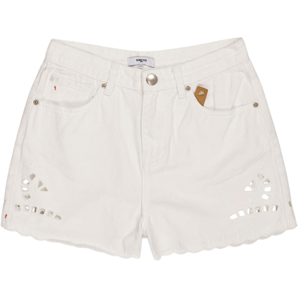 Suncoo White Cotton Short Barry Shorts