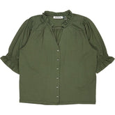 Baukjen Khaki Noa Blouse Lenzing Ecovero