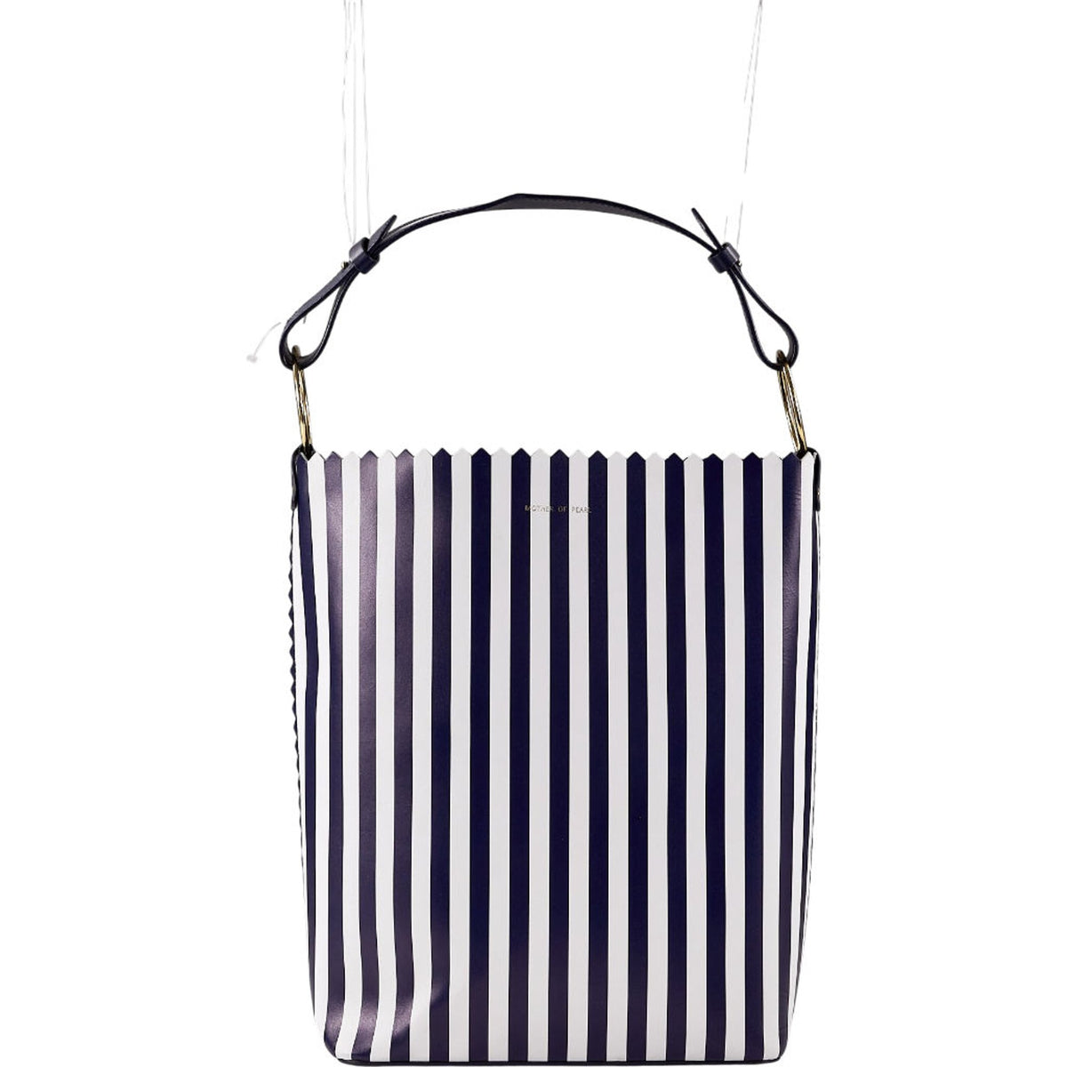 Mother of Pearl Navy White Striped Bag