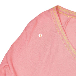 Hush Pink Contrast Stitch Jersey Top