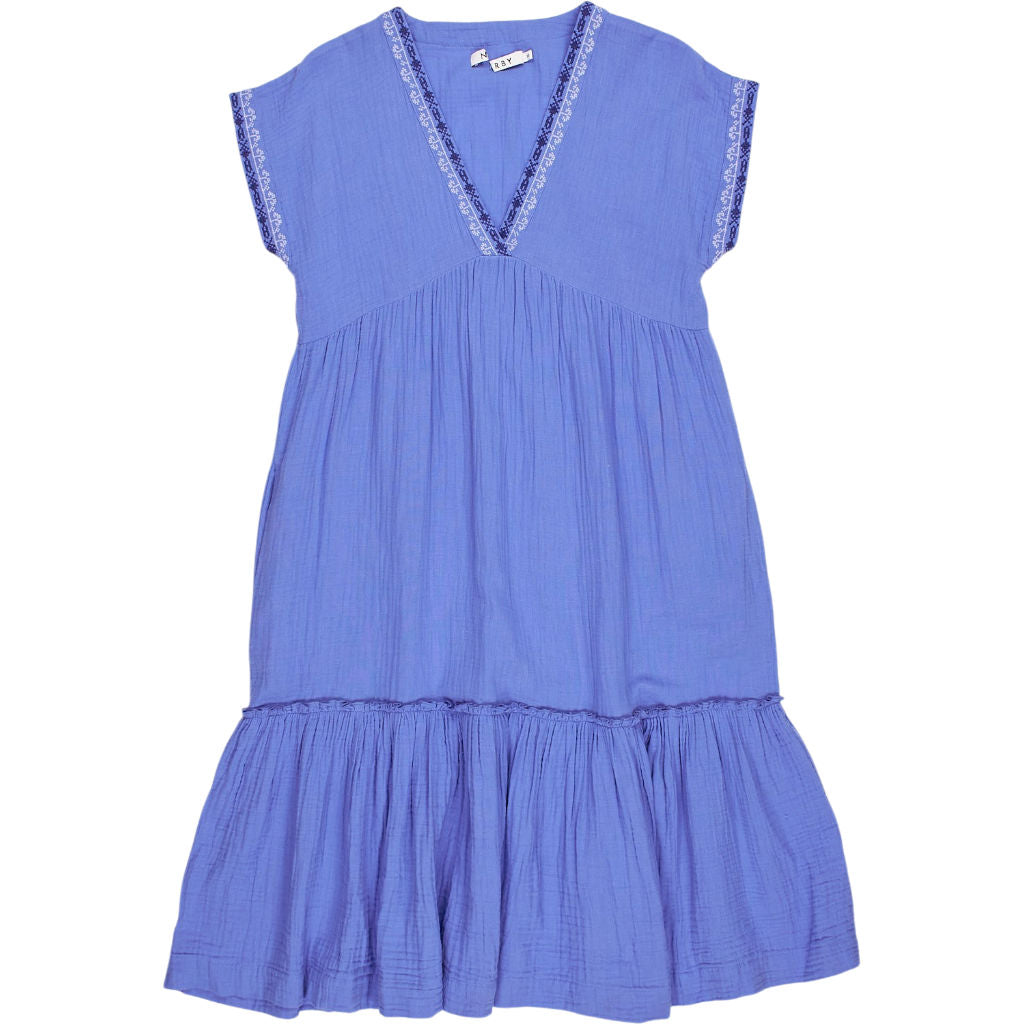 NRBY Blue Cotton Mini Dress