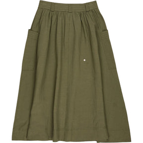 WYSE Khaki Midi Skirt