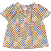 Bonte Multi Checkered Mina Top