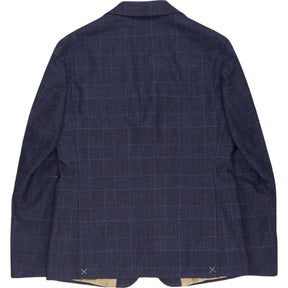 Moss Bros Blue Check Tweed Blazer