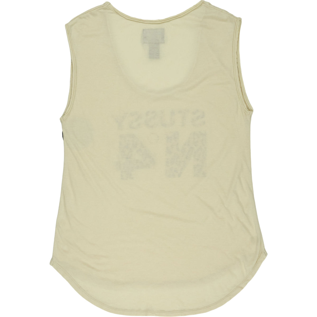 Stussy Cream Leopard Print Sleeveless T-Shirt