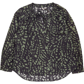 Hush Charcoal Print Cotton Top