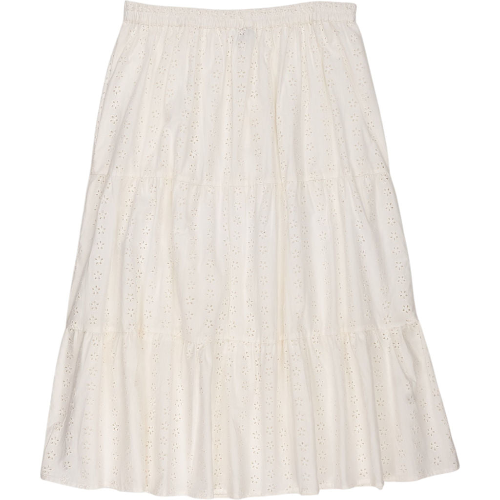 Omnes White Tiered Skirt