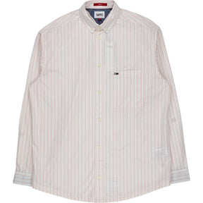 Tommy Jeans Pink Stripe Poplin Shirt