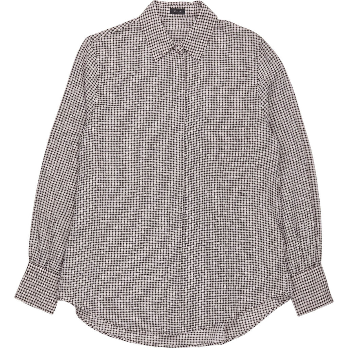 Joseph Brown Houndstooth Shirt