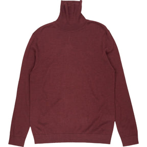 Moss Wine Roll Neck Jumper