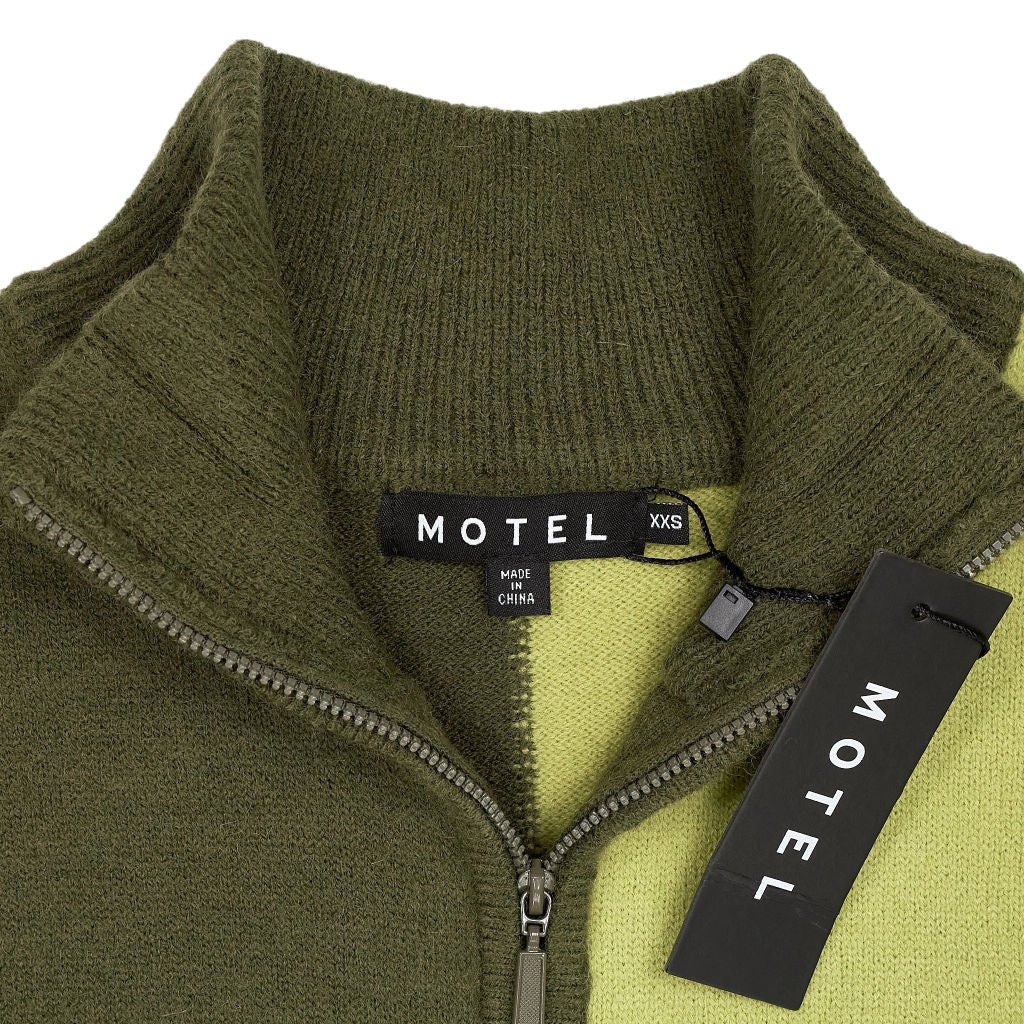 Motel Green Tusca Half-Zip Sweatshirt