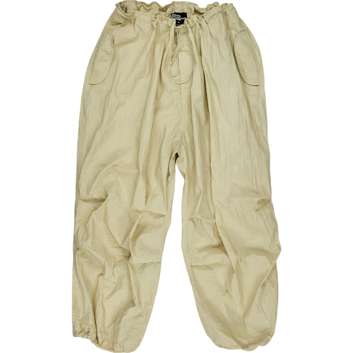 Basic Pleasure Mode Beige Drawstring Trousers