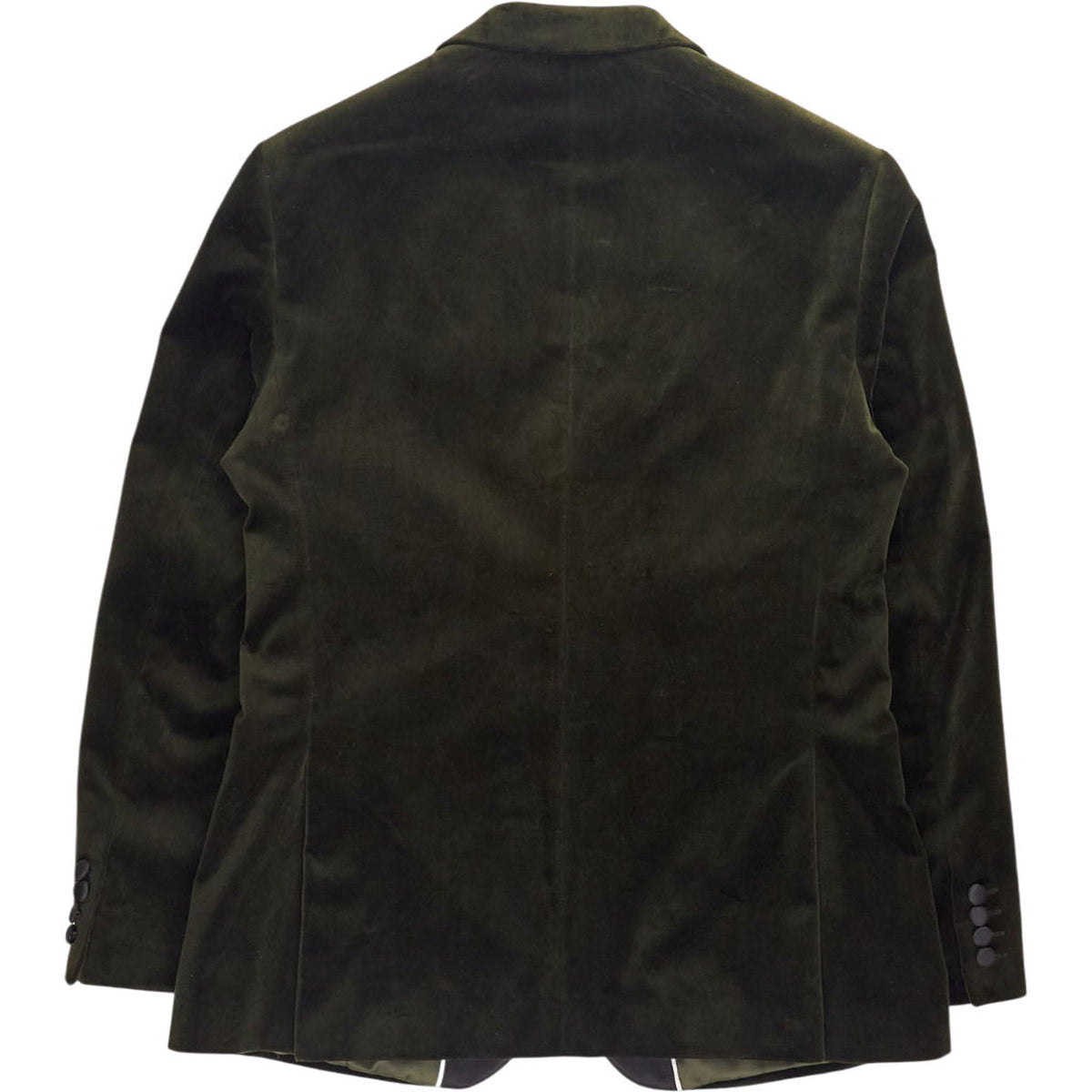 Moss Green Velvet Tailored Fit Jacket