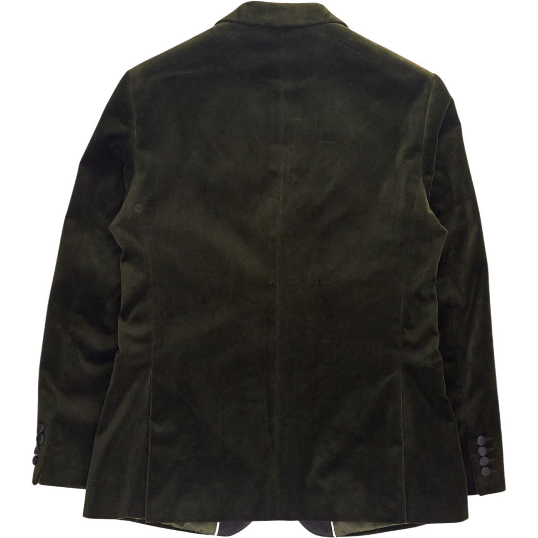 Moss Green Velvet Tailored Fit Jacket