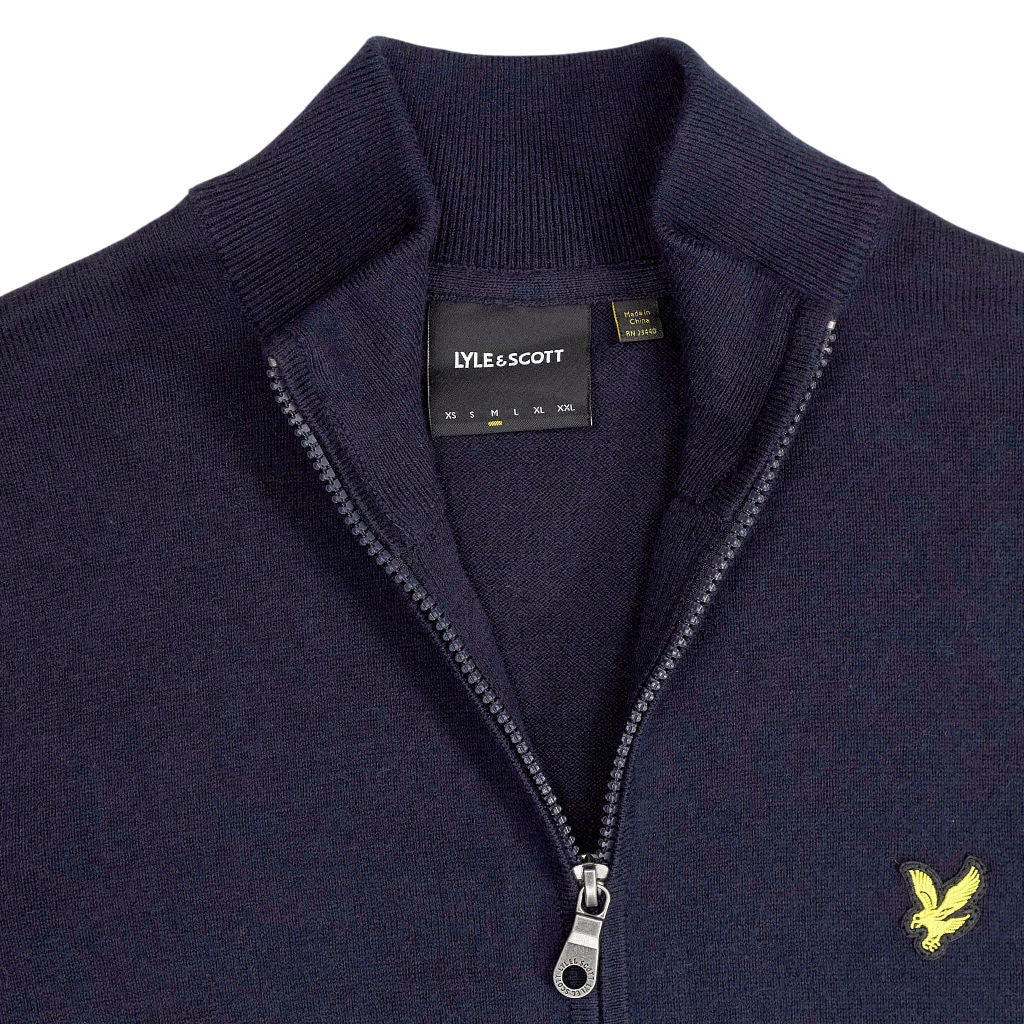 Lyle & Scott Navy Zip Cardigan