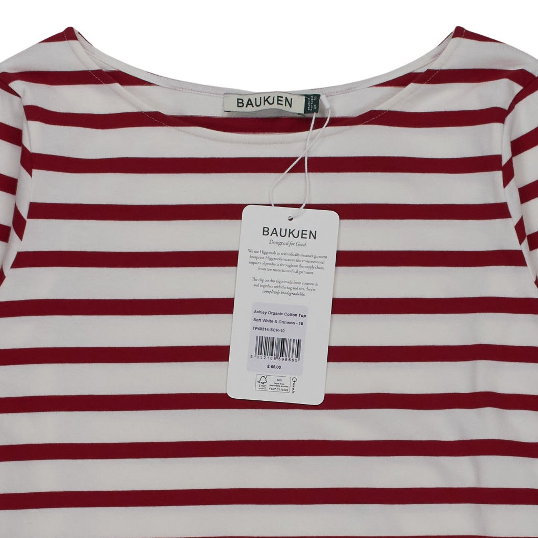 Baukjen Crimson Striped Ashley Top