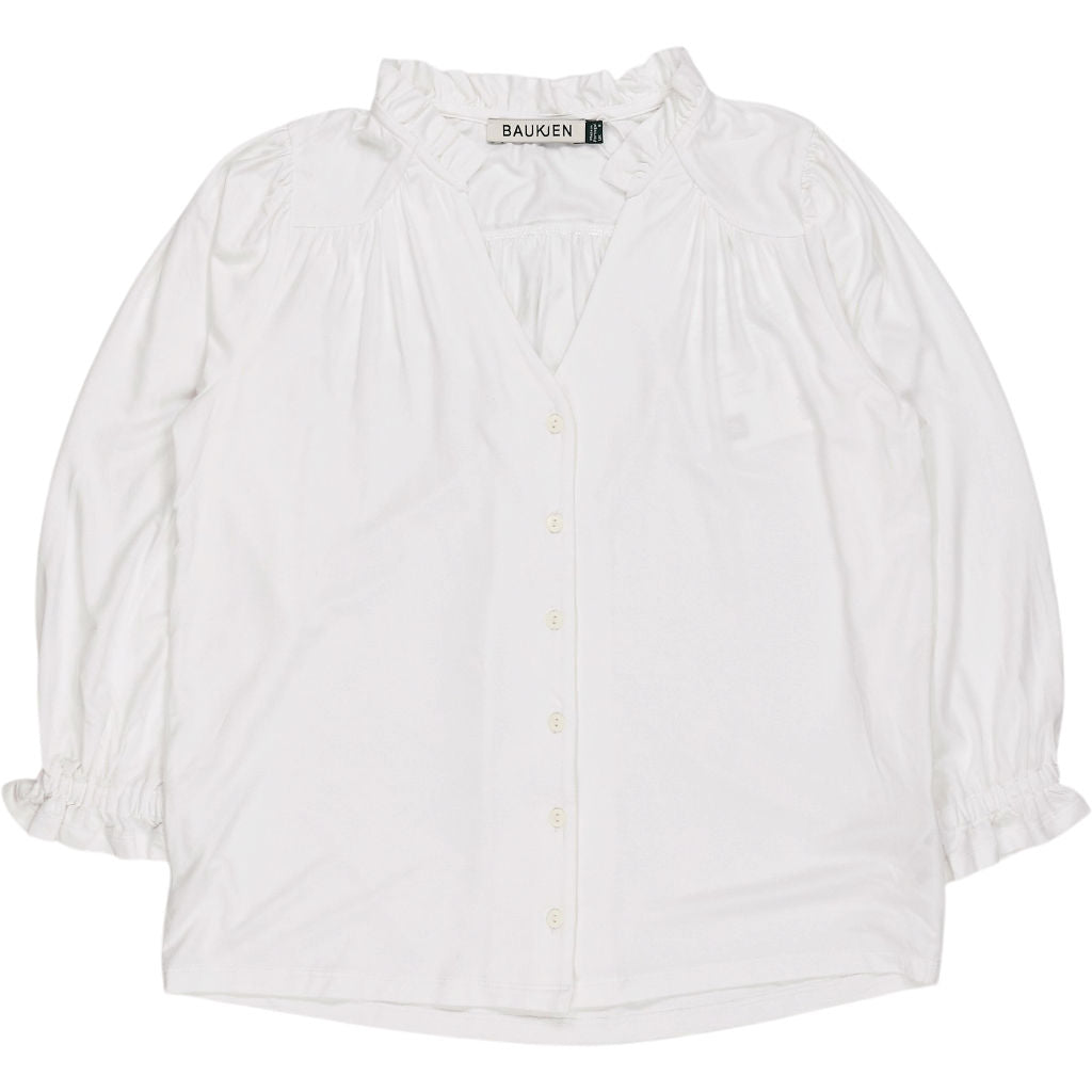 Baukjen White Annie Ruffle Collar Blouse
