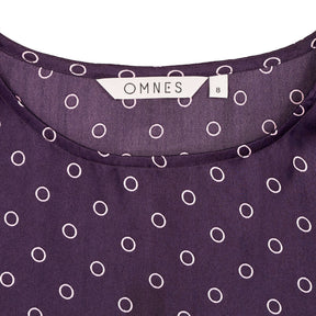 Omnes Purple Polka Dot Dress