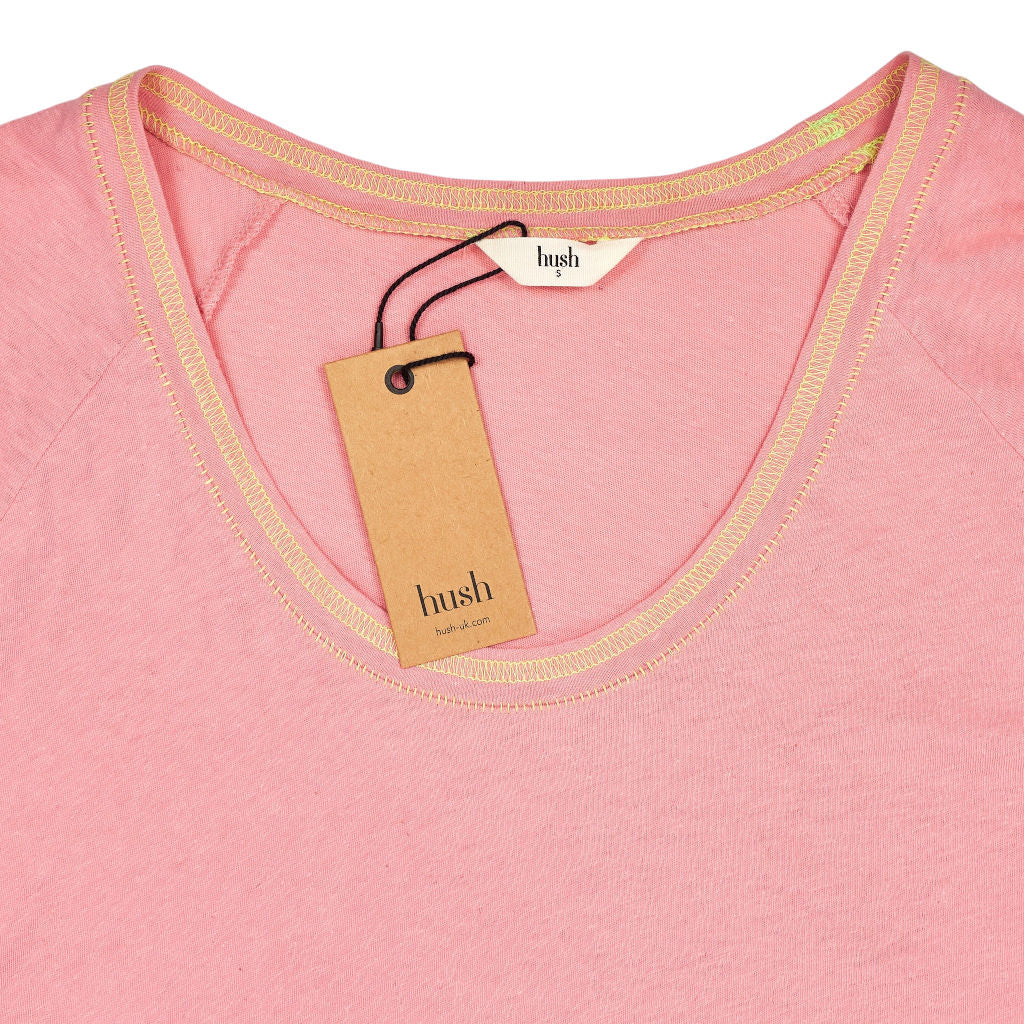 Hush Pink Contrast Stitch Jersey Top