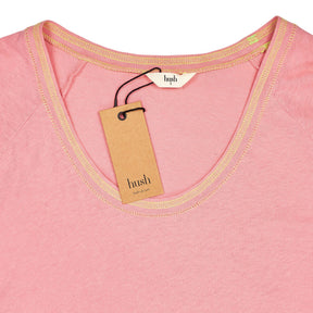 Hush Pink Contrast Stitch Jersey Top