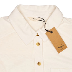 Hush White Cotton/Linen Jersey Shirt