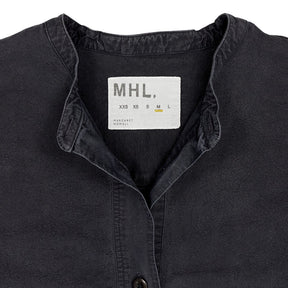 MHL Black Cotton Linen Top