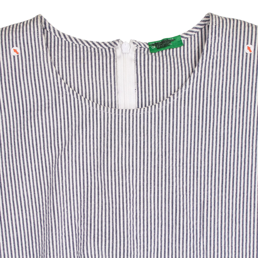 Benetton Striped Ruffle Dress