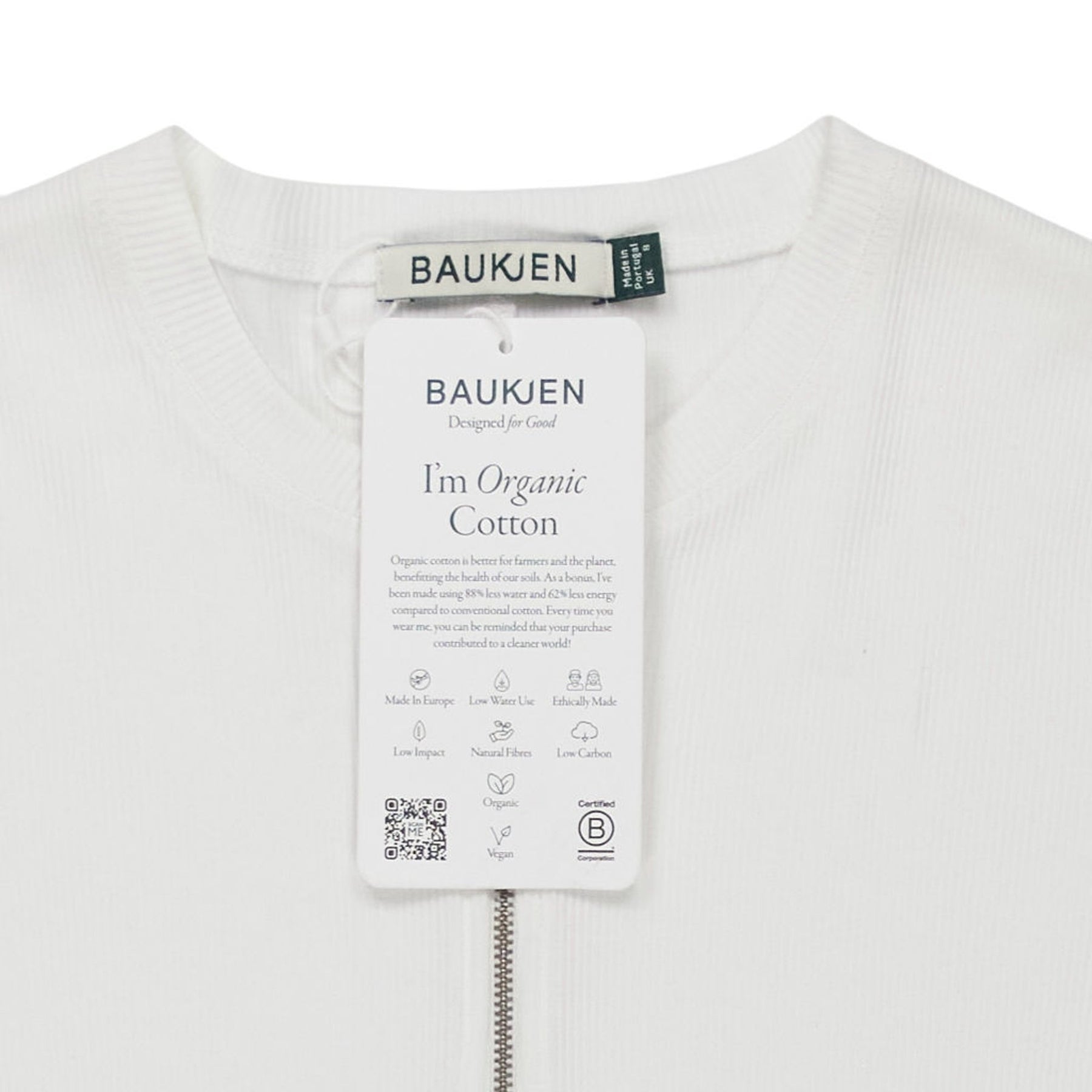 Baukjen White Organic Zip Top