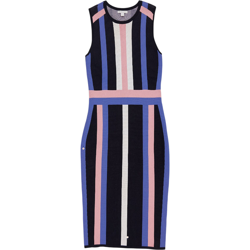 New York & Company Multicolour Striped Dress