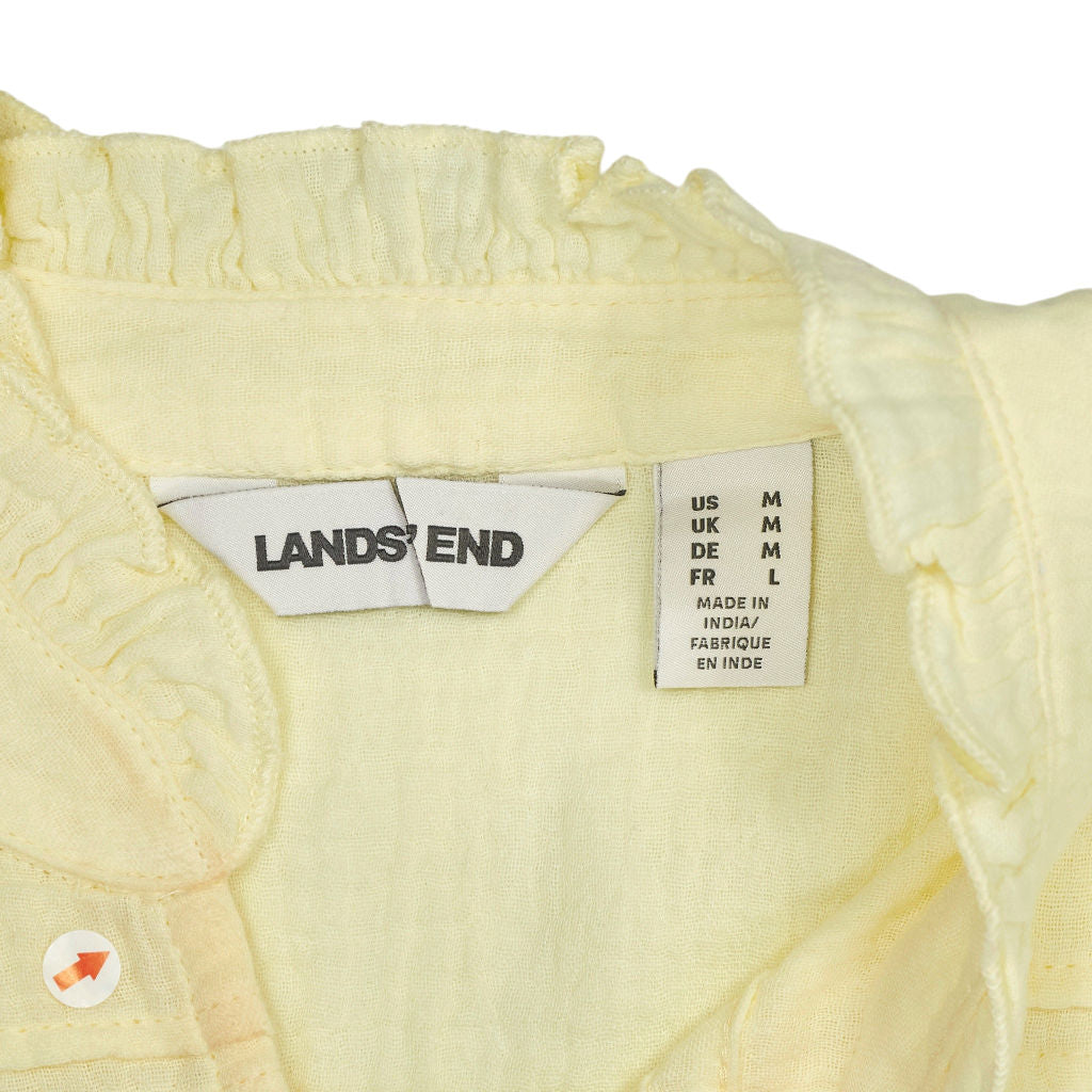 Lands' End Yellow Cotton Blouse