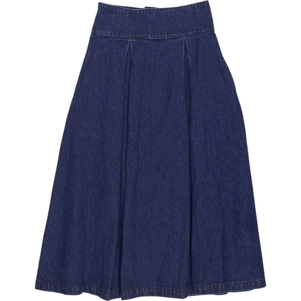 Seventy + Mochi Indigo Denim Midi Skirt