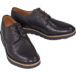 Grenson Black Leather Derby Shoes