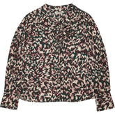 Baukjen Beige Eme Printed Tie Neck Blouse