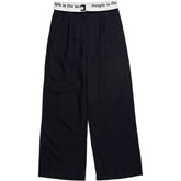 Fidos Black Wide Leg Trousers