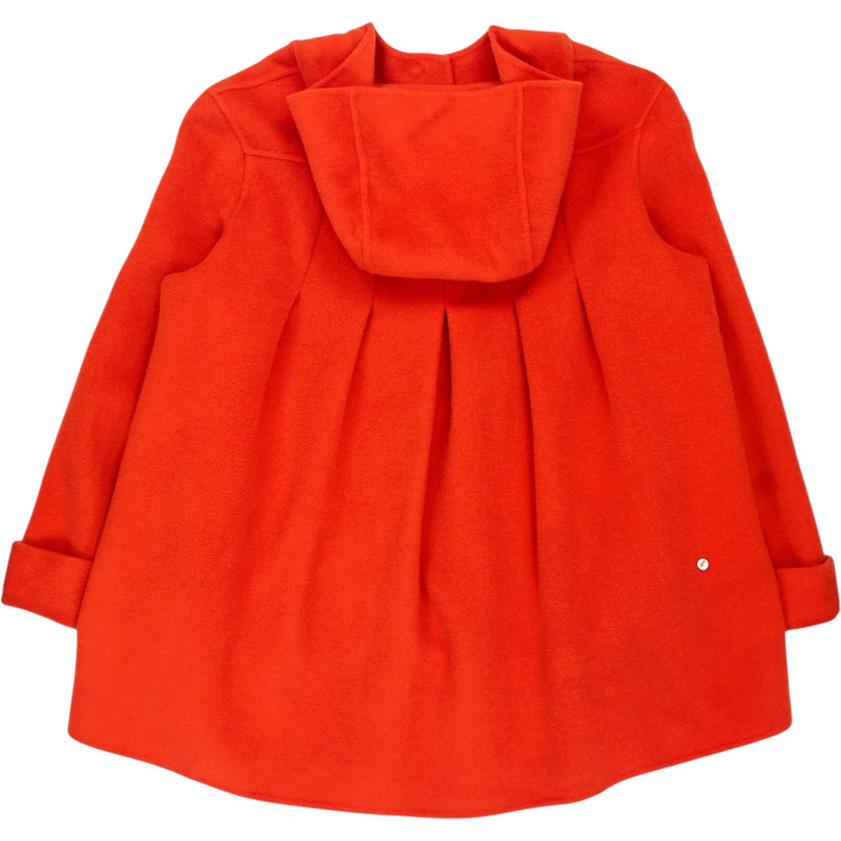 Leopolda Orange Wool Hooded Coat