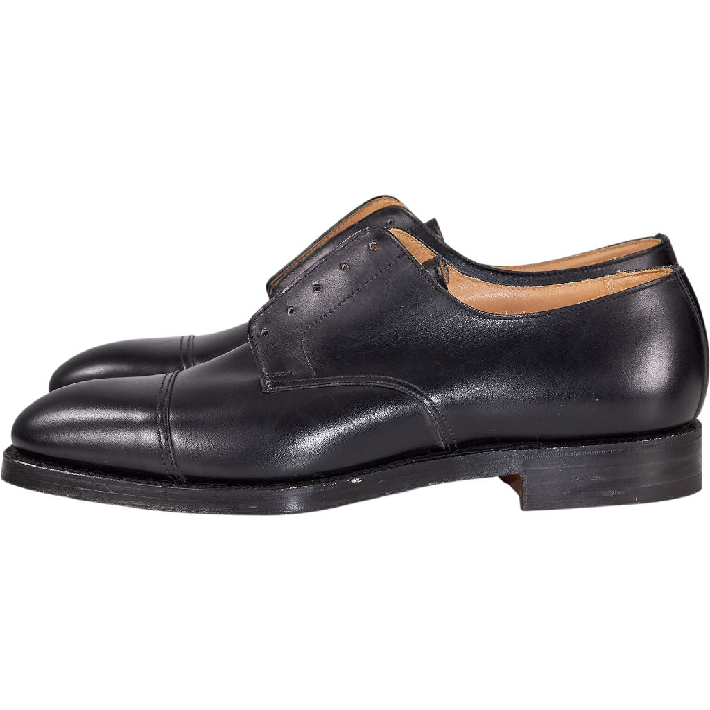 Crockett & Jones Black Leather Cap Toe Shoes