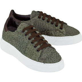 By Walid Military Green 19th C Piano Shawl Trainers