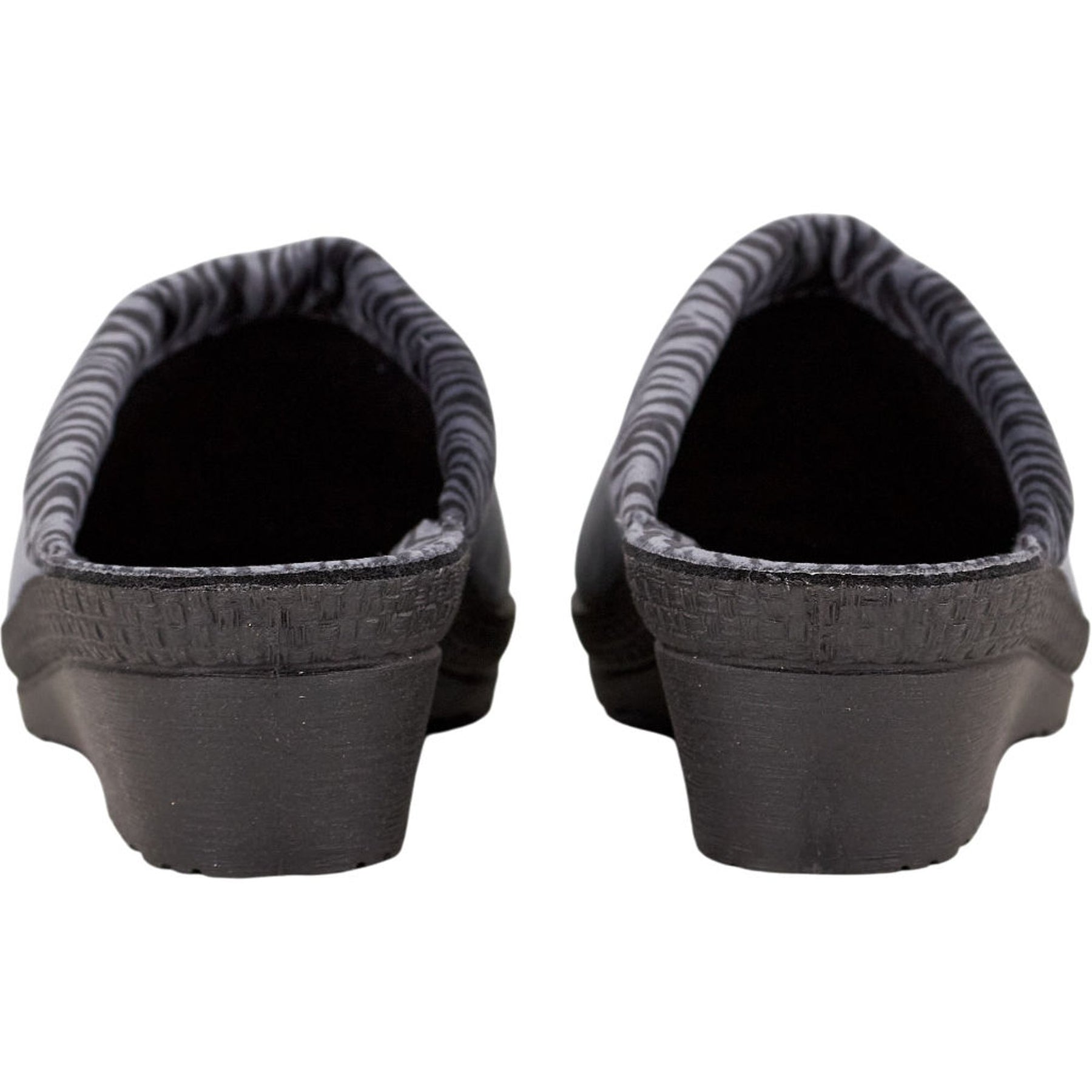 Rohde Grey Zebra Print Slippers
