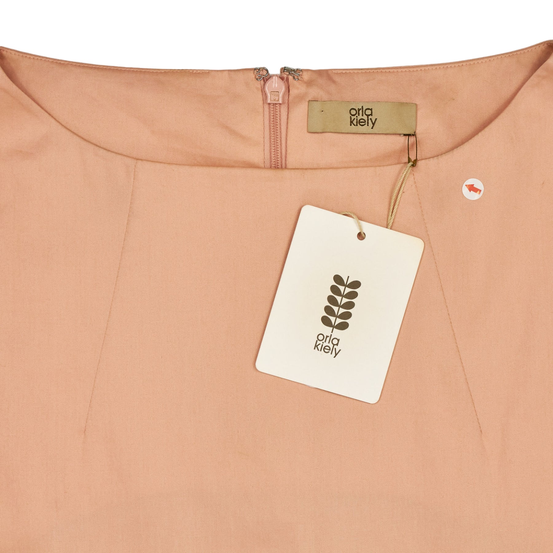 Orla Kiely Peach Ruffle Shift Dress