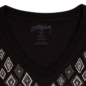 Stussy Black Diamond Pattern T-Shirt