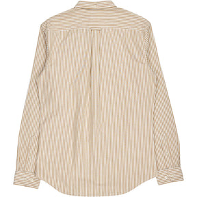 Farah Rust Yellow Brewer Stripe Shirt