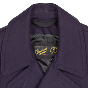 Gloverall Navy Wool Reefer Coat