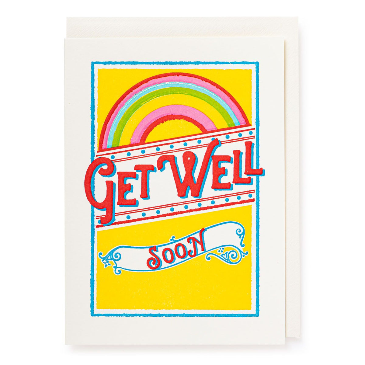 Get Well Soon - letterpress printed greeting card