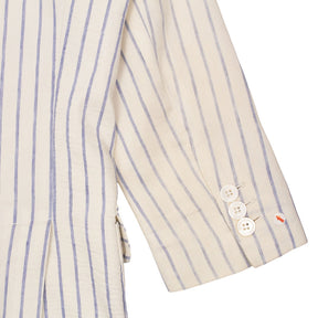 Band of Outsiders White Blue Striped Blazer