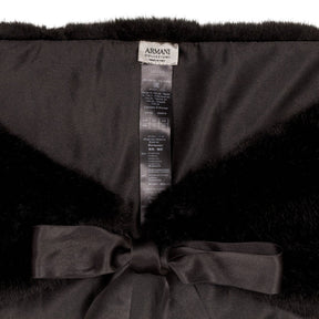 Armani Black Faux Fur Shawl
