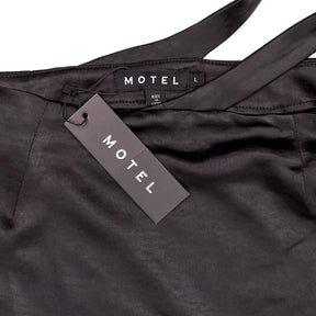 Motel Black Ardy Satin Skirt