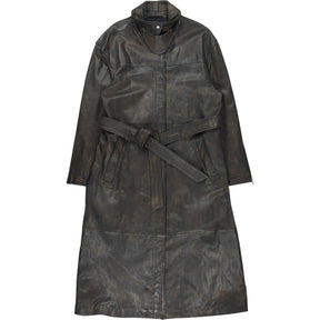 Aligne Chocolate Leather Jole Coat