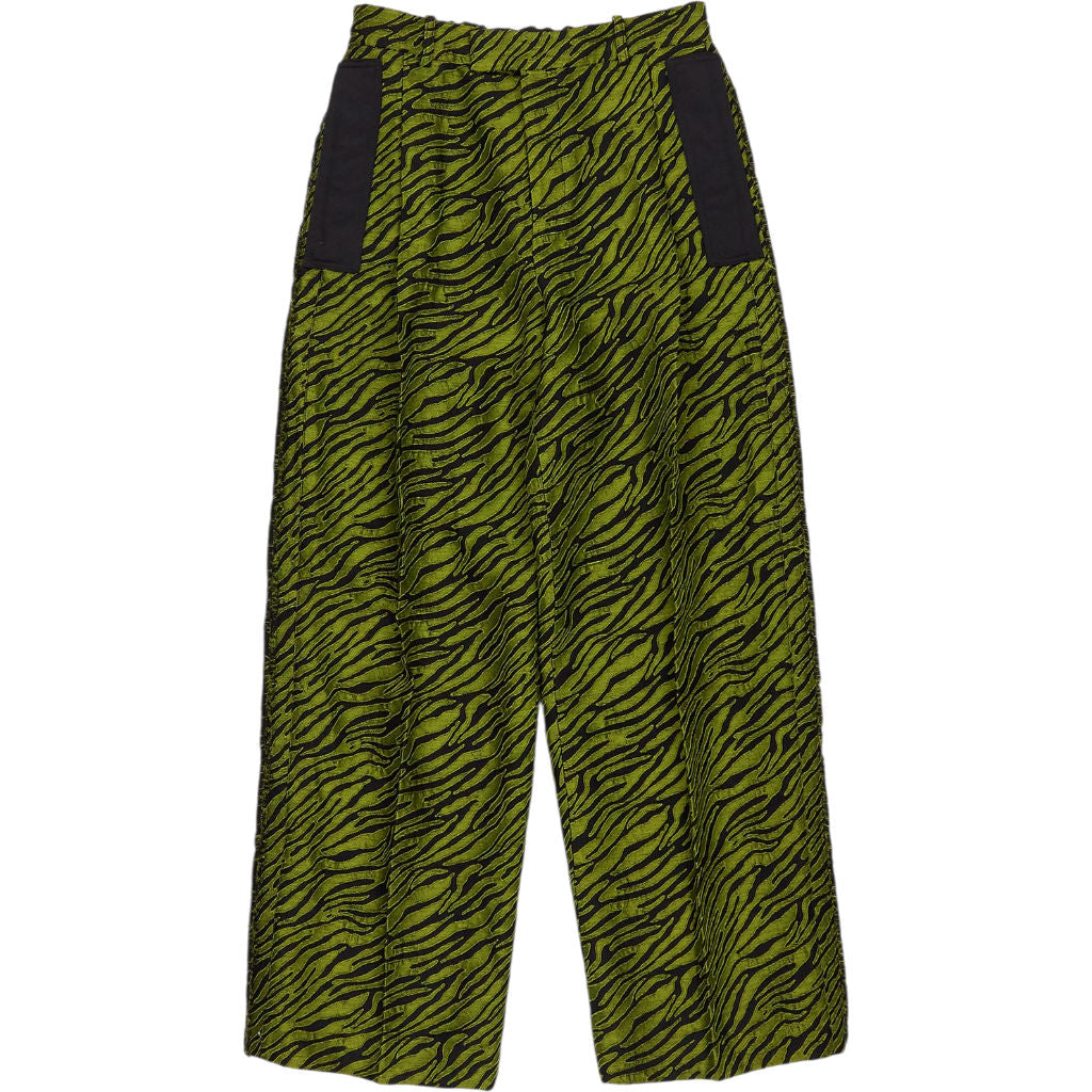 A Better Mistake Green Zebra Patterned Trousers
