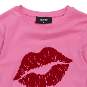 NGOrder Pink Lip Print Long Sleeve Top