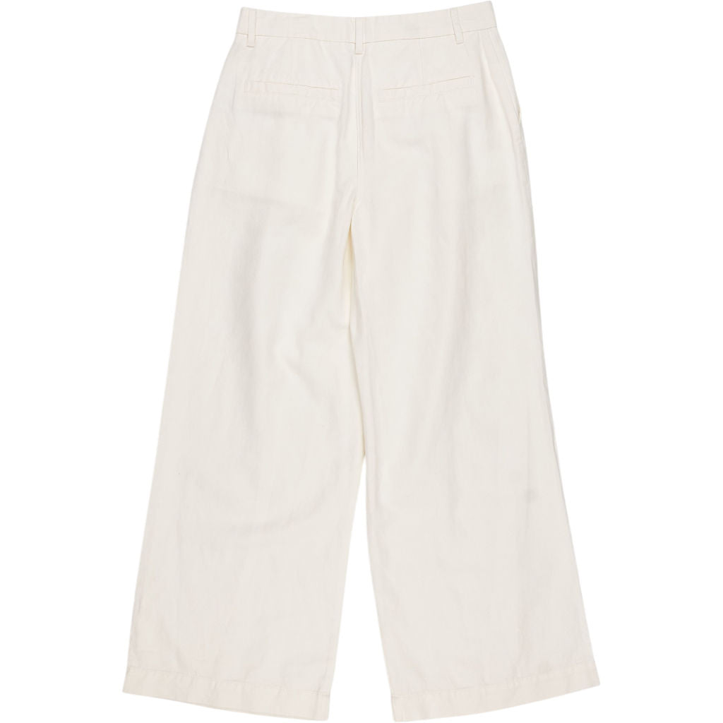 Hush Ecru Lya Cotton Wide Leg Trousers